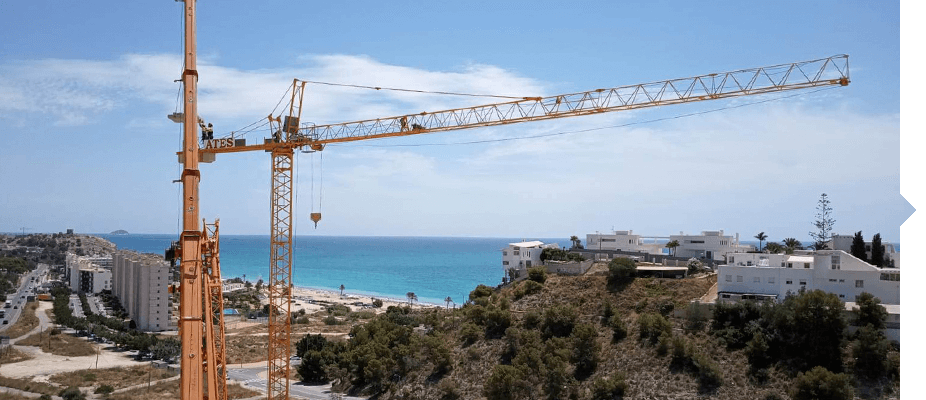 Grúas torre en construcciones de todo tipo ATES