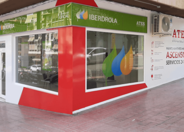 Tres locales de atención al cliente de ATES, Energy Solutions, para el ahorro energético.